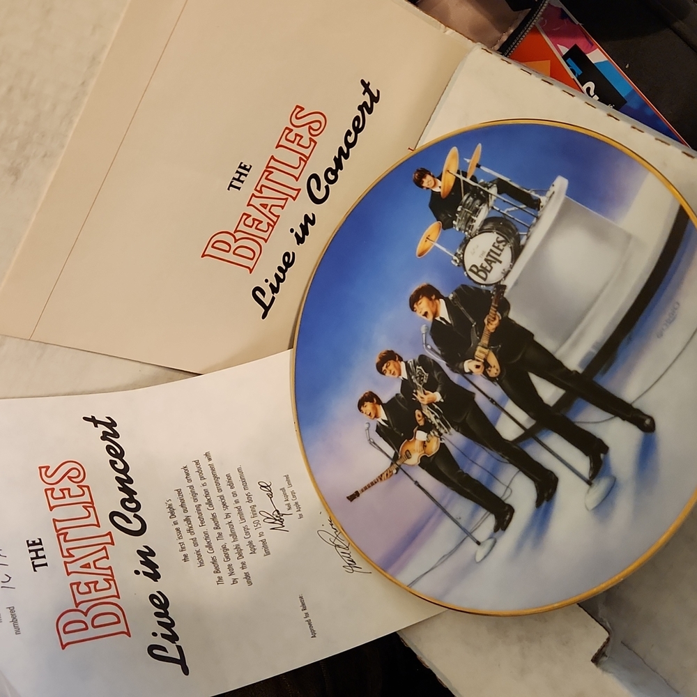 "Live in Concert" Beatles plate